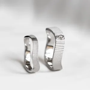 Original wedding rings with salt and pepper diamond CHARLES Thumbnail