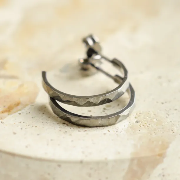 Black hoop earrings LIV  Image