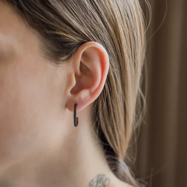 Black hoop earrings LIV  Image