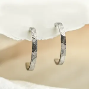 Black hoop earrings LIV  Thumbnail