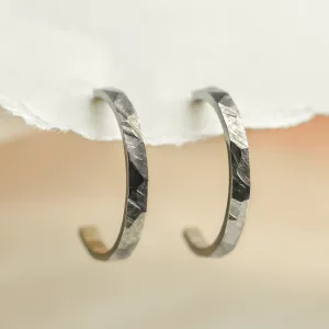 Black hoop earrings LIV  Thumbnail