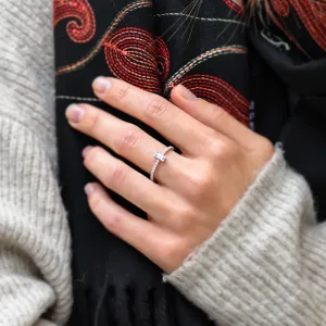 Elegant engagement ring with moissanites TANA Thumbnail