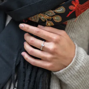 Elegant engagement ring with moissanites TANA Thumbnail