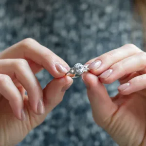Luxury engagement ring with moissanites MERYL  Thumbnail