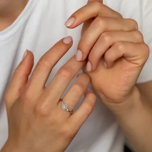 Unusual engagement ring with diamonds CARLITA Thumbnail