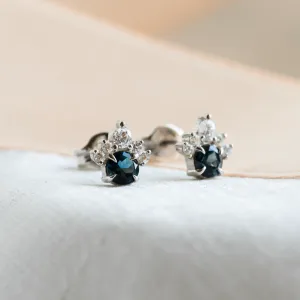 Gold topaz and diamond earrings OCEANIA Thumbnail