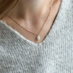 Gold necklace with moissanites GRANNY  Thumbnail