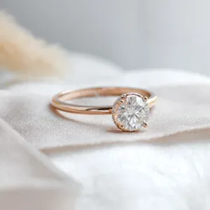 Angled view of the ISABELLA diamond engagement ring