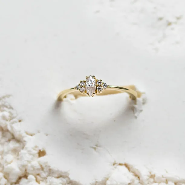 Romantic engagement ring with diamonds MILLIANA Image