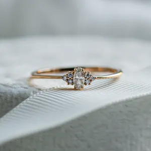 Romantic engagement ring with diamonds MILLIANA Thumbnail