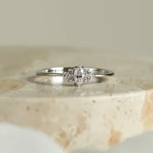 Romantic engagement ring with diamonds MILLIANA Thumbnail