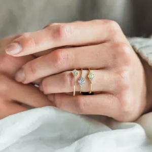 Romantic engagement ring with diamonds MILLIANA Thumbnail