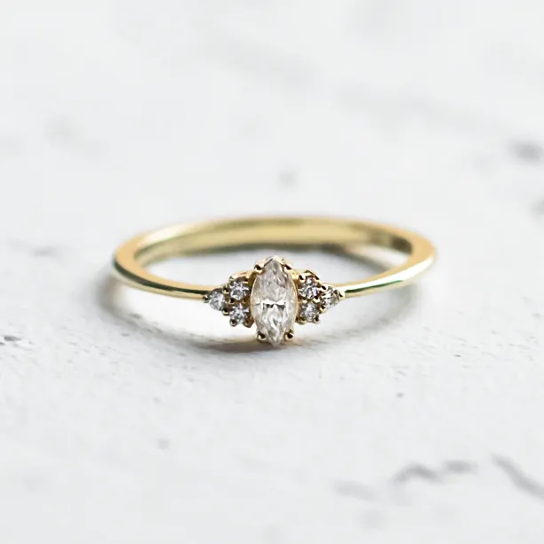 Romantic engagement ring with diamonds MILLIANA Image
