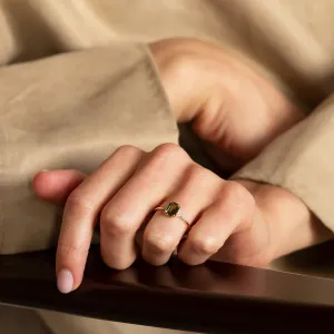 Gold ring with emerald sapphire and diamonds REZI Thumbnail