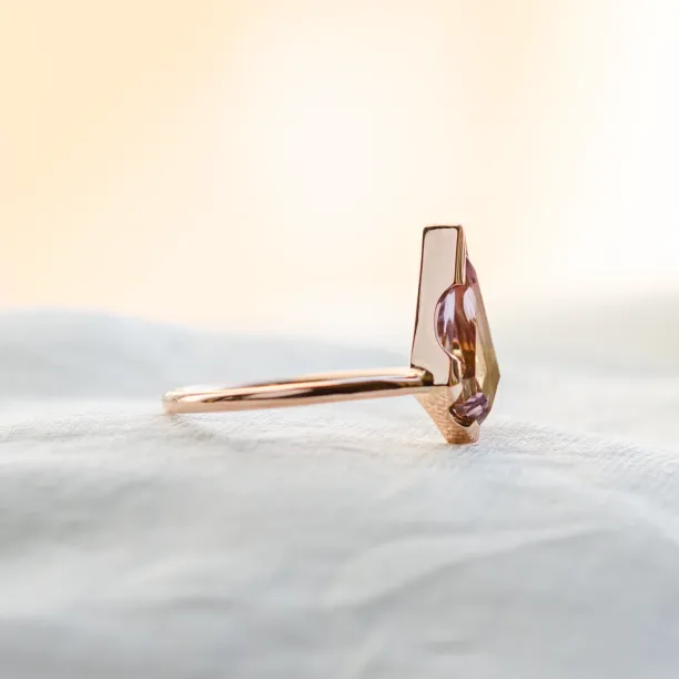 Gold ring with ametrine in kite shape ADELE Image