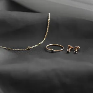 DUNCAN jewelry collection with black diamond ring, bracelet and stud earrings