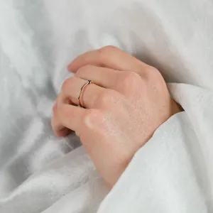 Minimalist ring with black diamond BLAIZE Thumbnail