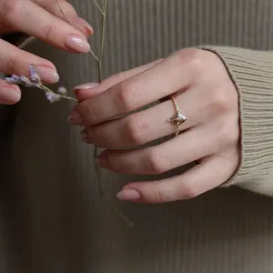 Original ring with salt'n'pepper diamond JACKIE