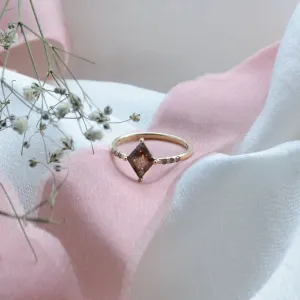 Original ring with salt'n'pepper diamond JACKIE