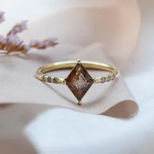 Original ring with salt'n'pepper diamond JACKIE