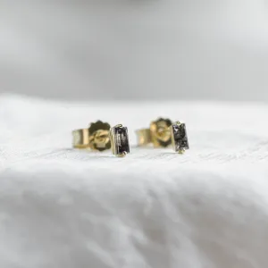 Jednoduché náušnice se salt and pepper diamanty KIKI Thumbnail
