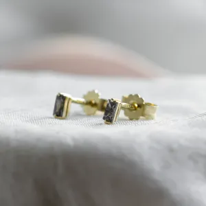 Jednoduché náušnice se salt and pepper diamanty KIKI Thumbnail