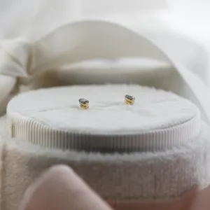Jednoduché náušnice se salt and pepper diamanty KIKI Thumbnail