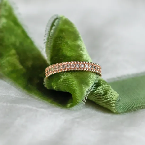 Unusual eternity ring with diamonds PERSEFONA Image