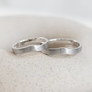 Matte irregular wedding bands ELISE Thumbnail
