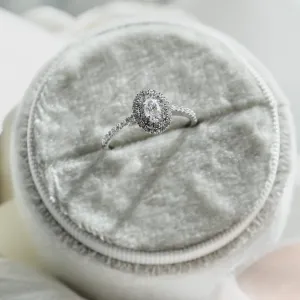 Double halo engagement ring with moissanites ELEANOR Thumbnail