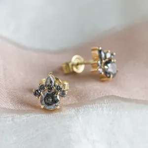 Romantické náušnice se salt and pepper diamanty AURA Thumbnail