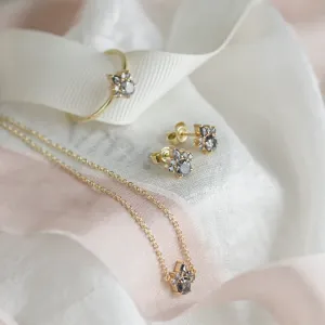 Romantické náušnice se salt and pepper diamanty AURA Thumbnail