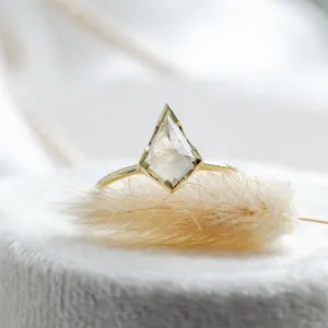 Gold ring with kite moonstone RACQUET Thumbnail