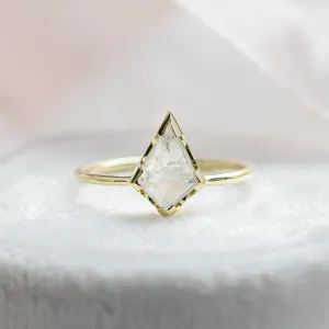 Gold ring with kite moonstone RACQUET Thumbnail