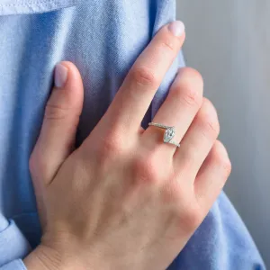 Engagement ring with marquise moissanite ELEGY Thumbnail