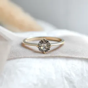 Minimalist engagement ring with rutilated quartz OLA Thumbnail