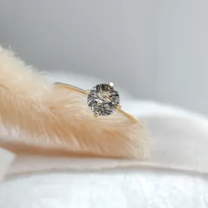 Minimalist engagement ring with rutilated quartz OLA Thumbnail