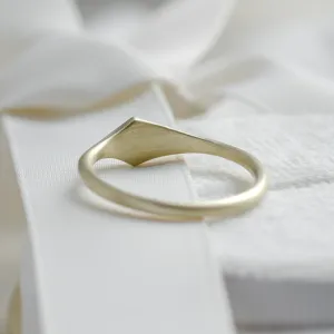 Gold matte ring with kite salt and pepper diamond APEX Thumbnail