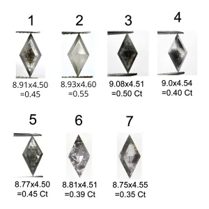 Zlatý prsten s horizontálním kite salt and pepper diamantem SHAFT Thumbnail