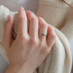 Unique engagement ring with salt and pepper diamonds AURE Thumbnail