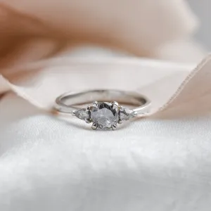 Unique engagement ring with salt and pepper diamonds AURE Thumbnail