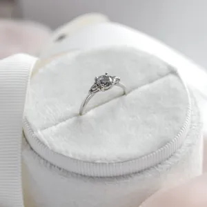 Unique engagement ring with salt and pepper diamonds AURE Thumbnail