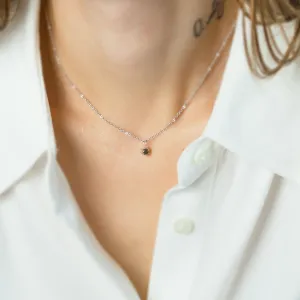 Minimalist necklace with salt and pepper diamond KAI Thumbnail