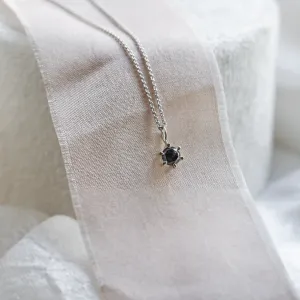 Minimalist necklace with salt and pepper diamond KAI Thumbnail