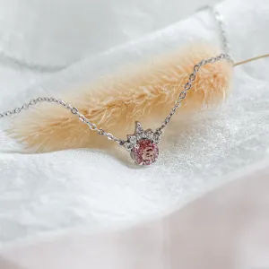 Gold necklace from mineral lepidocrocite and with diamonds PINKIE Thumbnail