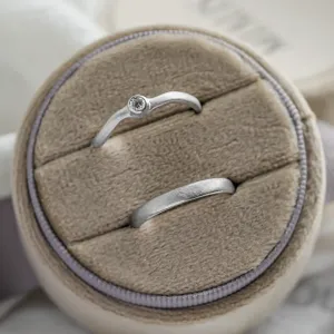 Curved wedding rings with diamond ONDA Thumbnail