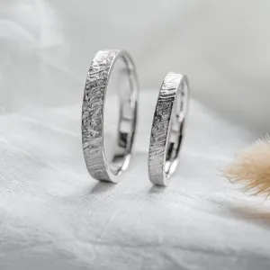 Atypical wedding rings with unusual surface TAMPERE Thumbnail