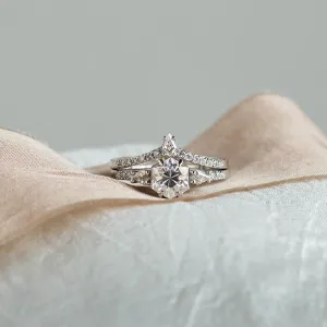 Elegant wedding set with moissanites HARPER