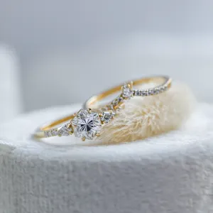 Elegant wedding set with moissanites HARPER