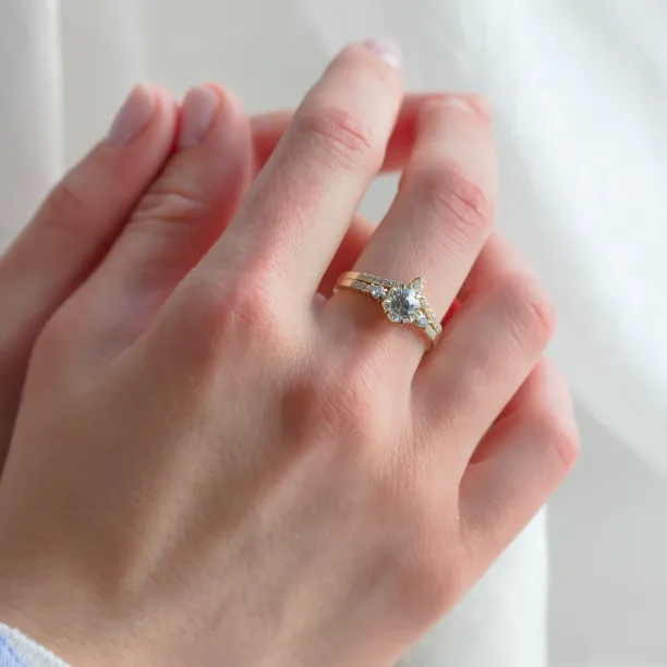 Elegant wedding set with moissanites HARPER